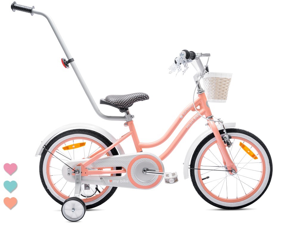 Jalgratas tüdrukutele 16 cali Heart bike - aprikoos