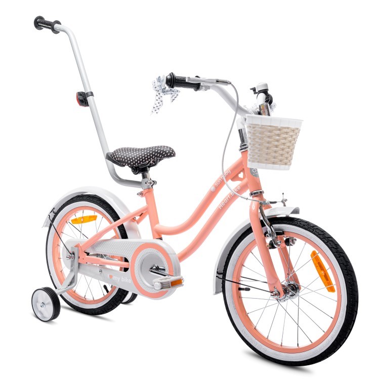 Jalgratas tüdrukutele 16 cali Heart bike - aprikoos